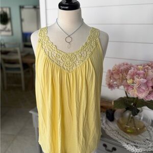 Ricki's Yellow Lace Trim Camisole